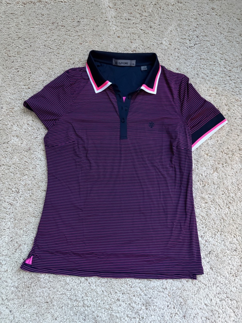 G/FORE Diamante Women's Glitch Heart G's Golf Polo size Medium (176)